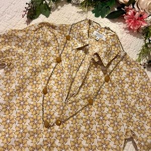 Barneys New York Floral 100% Cotton Blouse
